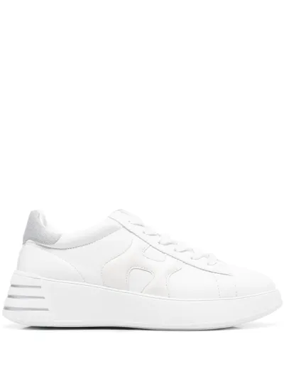 Hogan White Leather Rebel Sneakers