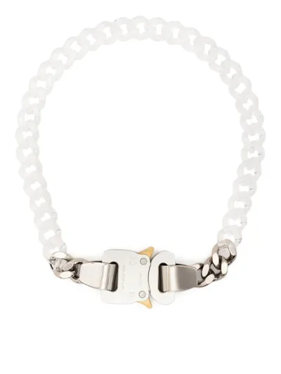 Alyx Rollercoaster Buckle Necklace In White