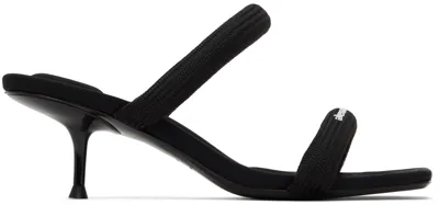 Alexander Wang Black Jessie 55 Tubular Leather Sandals