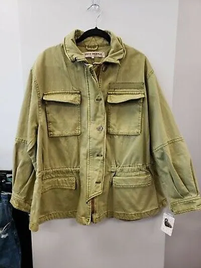 Pre-owned Free People Neu Grün Übergrösse Utility Baumwolljacke Xs