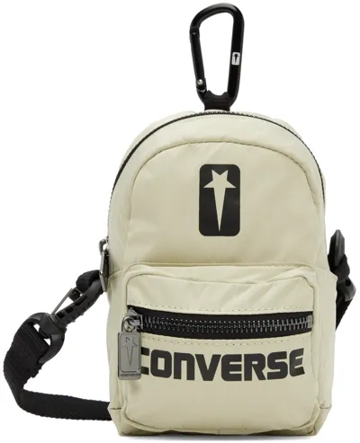 Rick Owens Drkshdw Beige Converse Edition Pouch In Off-white