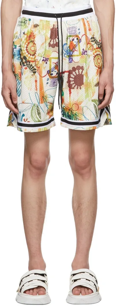 John Elliott Game Scribble-print Shorts