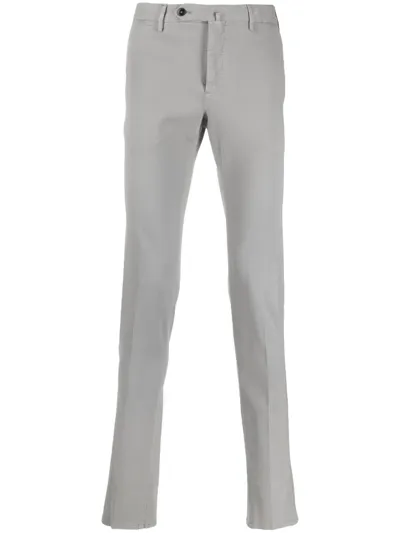 Pt Torino Skinny-cut Stretch-wool Trousers In Grey