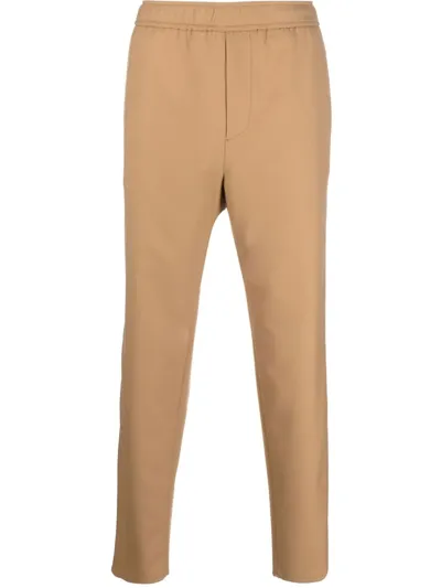 Etro Straight-leg Virgin-wool Trousers In Beige