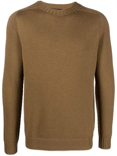 Dondup Camel Brown Wool Jumper