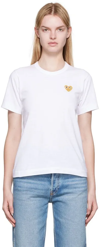 Comme Des Garçons Play White Heart Patch T-shirt