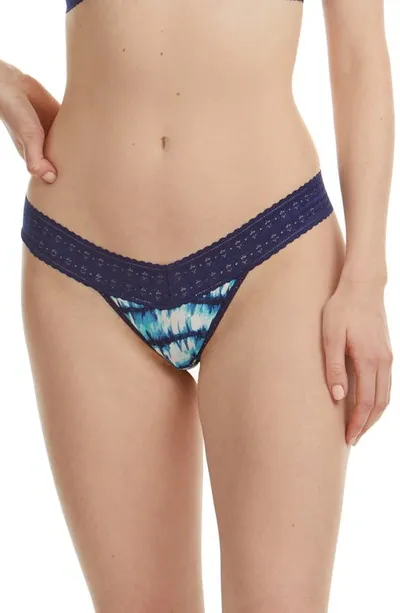 Hanky Panky Dream Low Rise Thong Underwear A359550 In Indigo Stripe