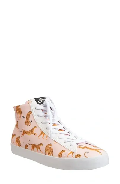 Otbt Hologram Sneakers In Cheetah In Orange