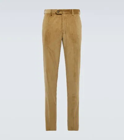 Loro Piana Pantaflat Cotton Corduroy Slim Pants In Dry Flower