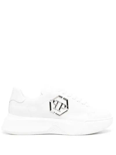 Philipp Plein Godzilla Runner Hexagon Low-top Sneakers In White