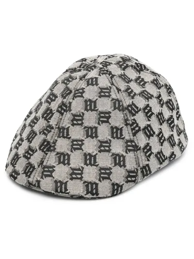 Misbhv Monogram-print Driving Cap In Beige