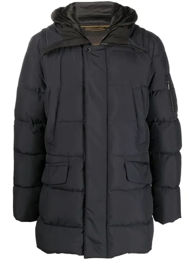 Moorer Long-sleeve Padded Coat In Blue