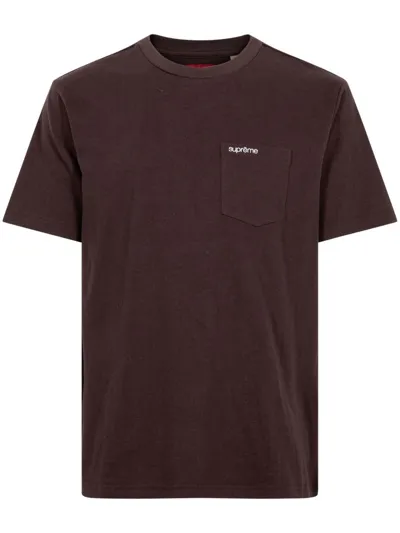 Supreme Short-sleeve T-shirt In Brown