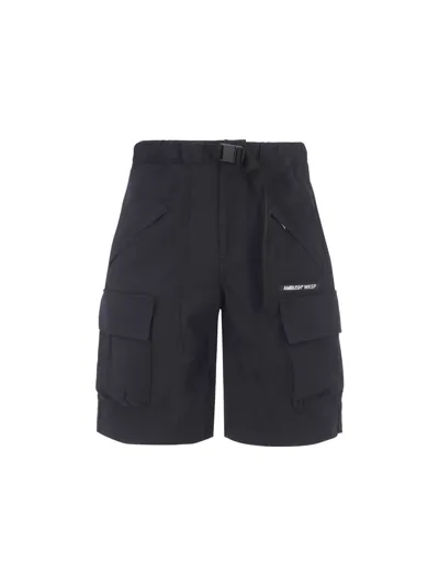 Ambush Wksp Belted Cargo Shorts In Black