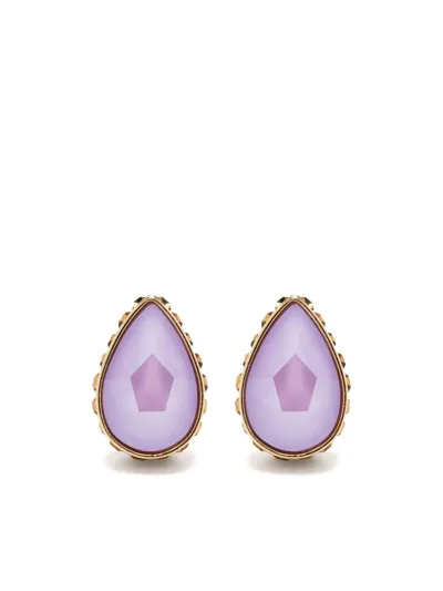 Swarovski Orbita Reversible Stud Earrings In Violett