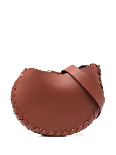 Chloé Mate S Hobo Leather Crossbody Bag In Brown