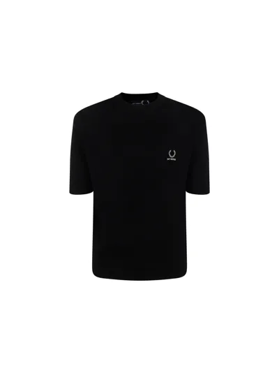 Fred Perry Knitted T-shirt In Black