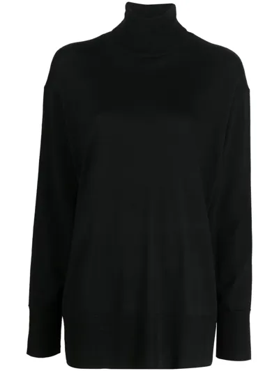 Aspesi Loose-fit Roll-neck In Black