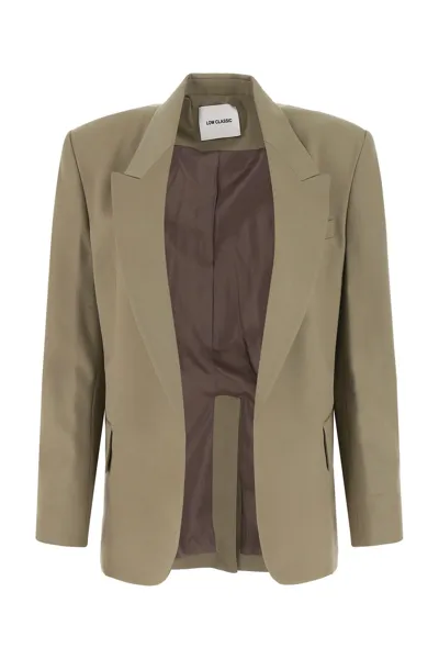 Low Classic Beige Wool Blazer In Brown