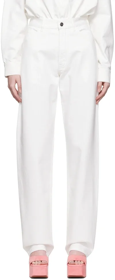 Alaïa White Lover Jeans In Blanc