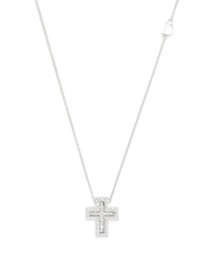 Damiani 18kt White Gold Belle Époque Diamond Necklace In Silver