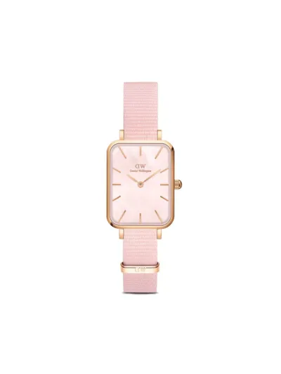 Daniel Wellington Quadro Coral 20x26mm In Rosa