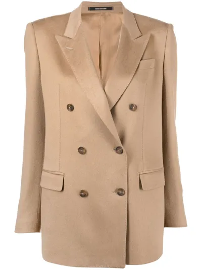 Tagliatore Jasmine Double-breasted Blazer In Nude