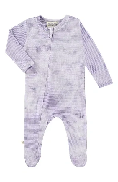 Paigelauren Babies' Footie In Marble Purple