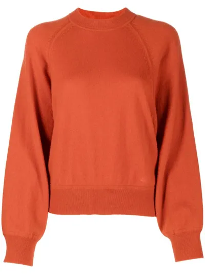 Loulou Studio Long-sleeved Cashmere Sweater In Orange