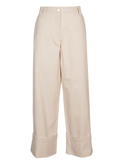 Moncler Genius Moncler 1952 Wide Leg Trousers In Beige