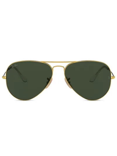 Ray Ban Aviator-frame Sunglasses In Gold