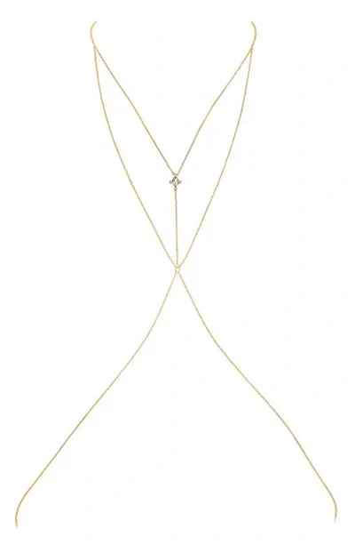 Lili Claspe Flora Body Chain In Gold