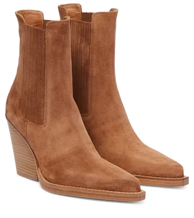 Paris Texas Brown Suede Cowboy Boots