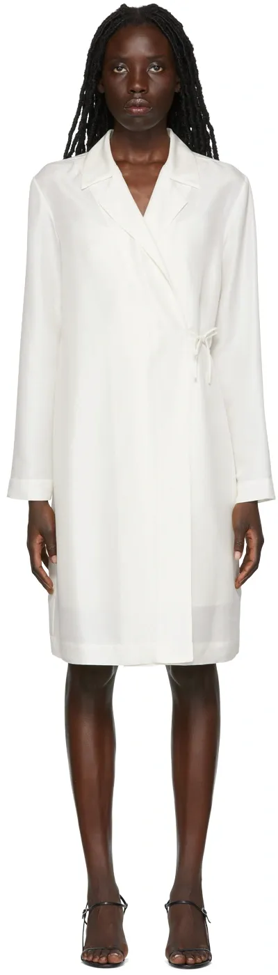 The Row Ssense Exclusive White Pura Coat In Ivory