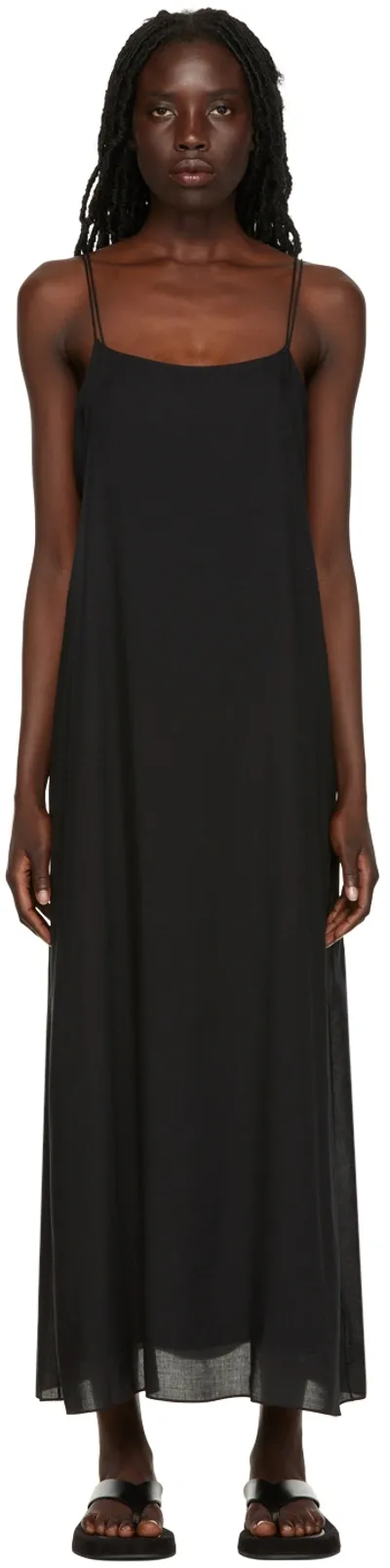 The Row Ssense Exclusive Black Kula Maxi Dress