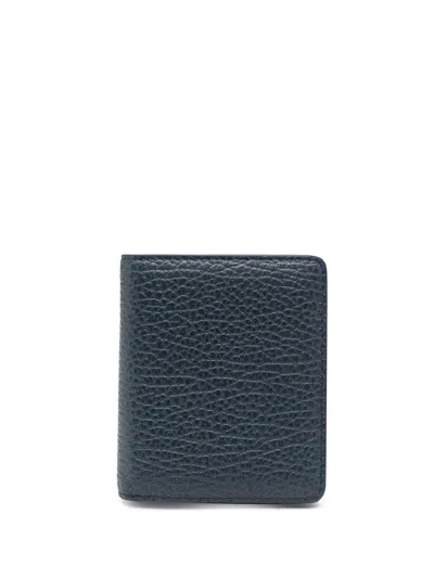 Maison Margiela Four-stitch Logo Folded Wallet In Blau