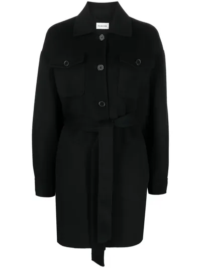 P.a.r.o.s.h Short Leak Coat In Schwarz