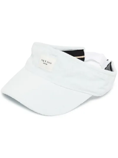 Rag & Bone Addison Logo-patch Visor Cap In Blue