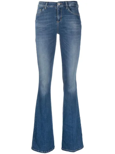 Liu •jo Liu Jo Blue Denim Womans Flared Blue Denim Jeans