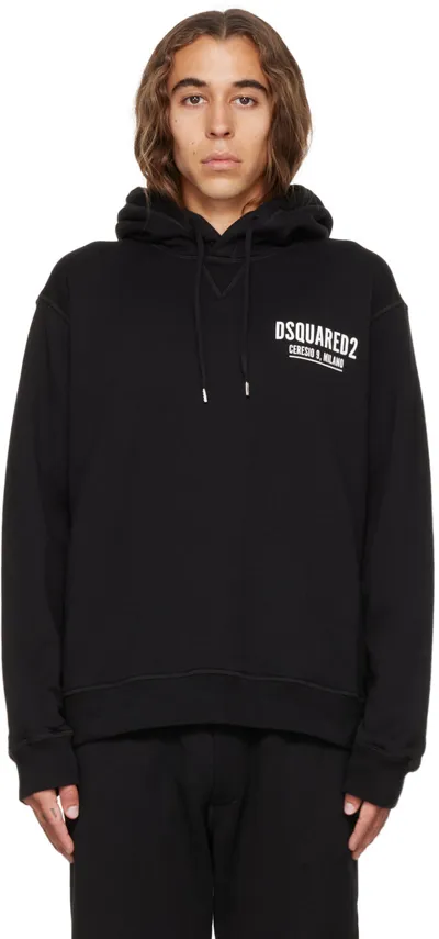 Dsquared2 Man Black Ceresio 9 Cool Hoodie