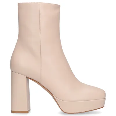 Gianvito Rossi Daisen Vitello 95 Blush Leather Ankle Boots In Mousse