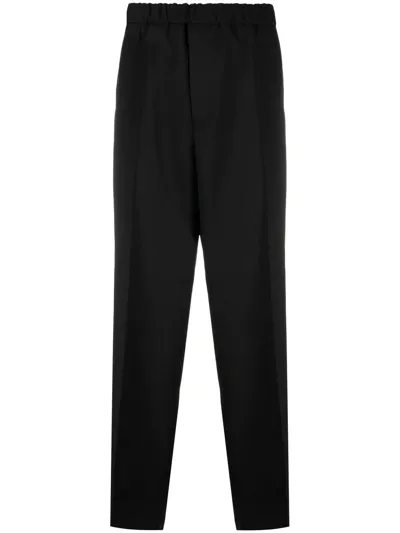 Jil Sander Wide-leg Tailored Trousers In Black