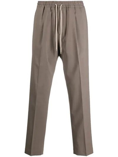 Briglia 1949 Elasticated-waistband Long-length Trousers In Nude