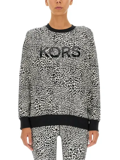 Michael Michael Kors Printed Crewneck Sweatshirt In Multi