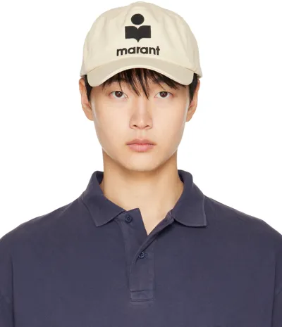 Isabel Marant Off-white Tyron Cap In Ecru Black