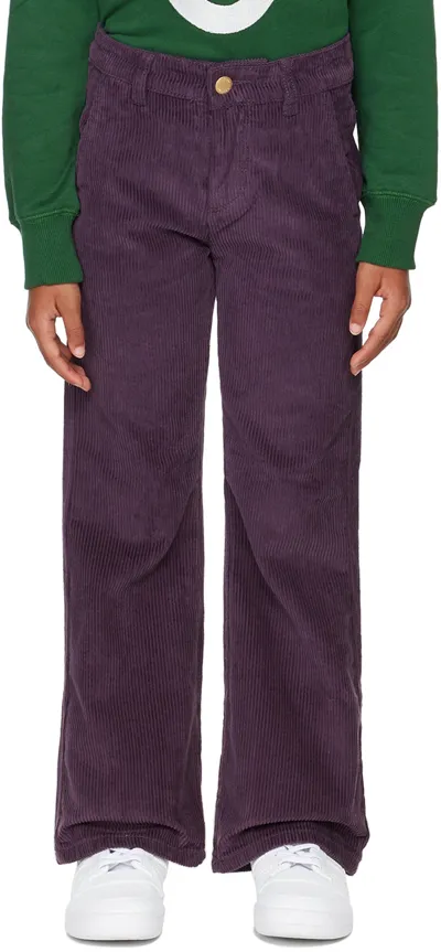 Molo Kids Purple Aida Trousers In 8569 Night Purple