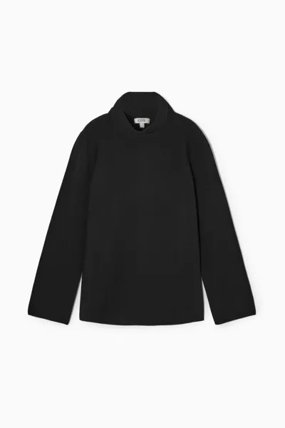 Cos A-line Roll Neck Top In Black