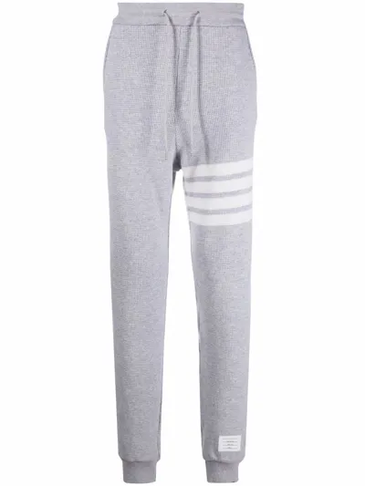 Thom Browne 4-bar Knitted Track Pants In Grey