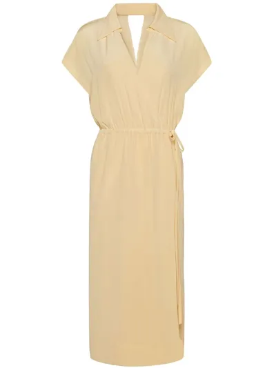 Equipment Karina Silk Dress In Cornhusk Yellow