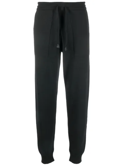 Brioni Drawstring Cashmere Tracksuit Bottoms In 黑色